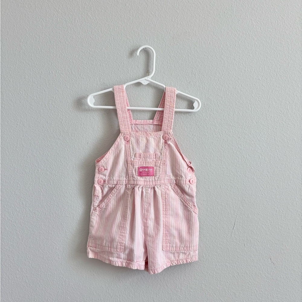 Vintage OshKosh B'gosh Light Pink Kids shortalls
